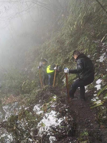 1月13-16日,程颖斌在当阳县的深山里,踏着积雪勘察失事现场_副本.jpg 1月13-16日,程颖斌在当阳县的深山里,踏着积雪勘察失事现场_副本.jpg