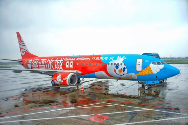 附图1:“蜜雪冰城雪王”主题彩绘飞机2